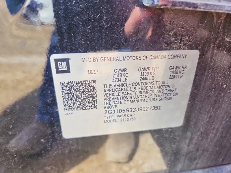 Продажа на аукционе авто 2018 Chevrolet Impala, vin: 2G1105S33J9127351, номер лота: 57049966