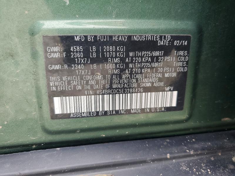 57667736 :رقم المزاد ، 4S4BRCDC5E3288426 vin ، 2014 Subaru Outback مزاد بيع