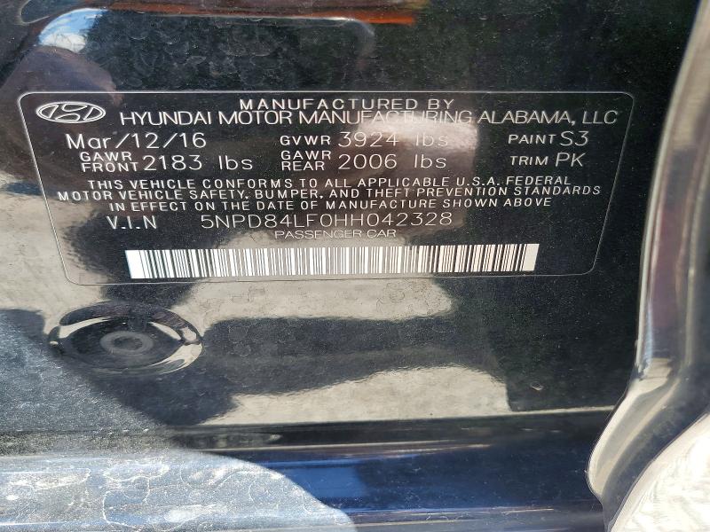 2017 Hyundai Elantra მანქანა იყიდება აუქციონზე, vin: 5NPD84LF0HH042328, აუქციონის ნომერი: 57265846