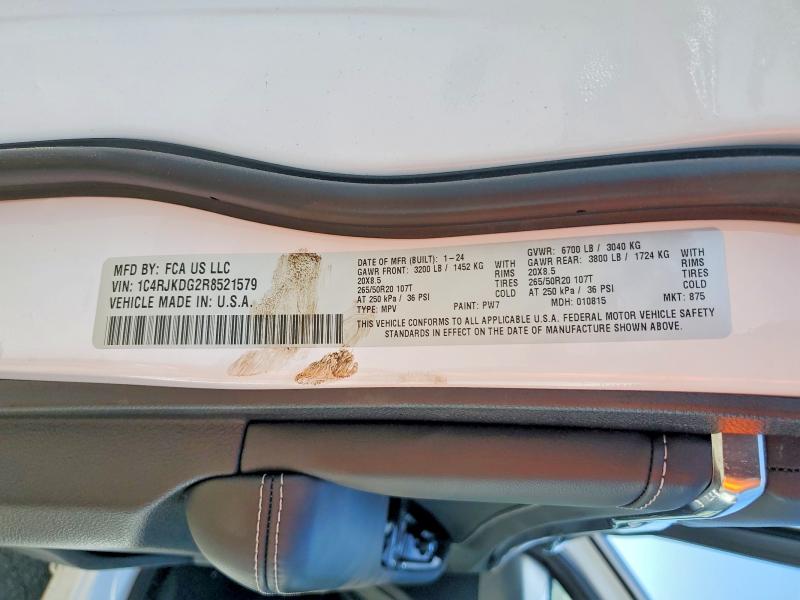 Продаж на аукціоні авто 2024 Jeep Grand Cherokee, vin: 1C4RJKDG2R8521579, номер лоту: 58895616