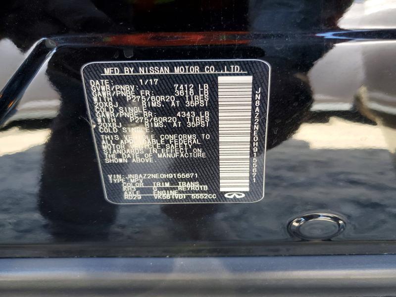 Продаж на аукціоні авто 2017 Infiniti Qx80, vin: JN8AZ2NE0H9155671, номер лоту: 56084106