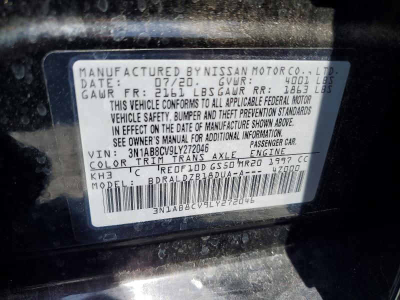 Продажа на аукционе авто 2020 Nissan Sentra, vin: 3N1AB8CV9LY272046, номер лота: 58062066