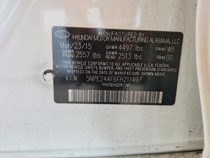 56084336 :رقم المزاد ، 5NPE24AF6FH211497 vin ، 2015 Hyundai Sonata مزاد بيع
