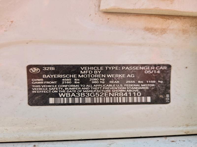 Aukcja sprzedaży 2014 Bmw 328, vin: WBA3B3G52ENR84110, numer aukcji: 57701796