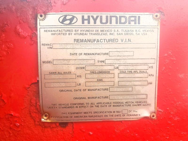 Aukcja sprzedaży 1987 Hyundai Translead Inc Trailers, vin: 1LDD23203HB702534, numer aukcji: 57376536