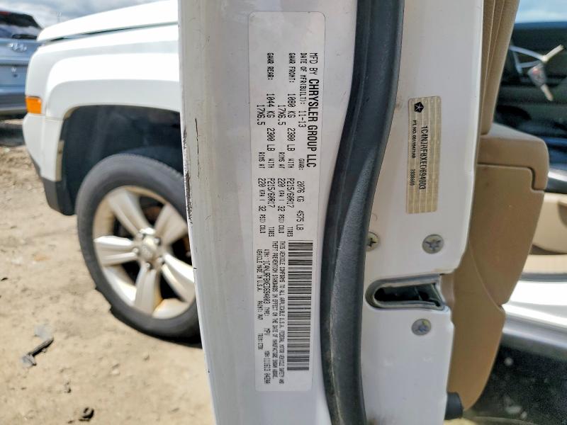 2014 Jeep Patriot მანქანა იყიდება აუქციონზე, vin: 1C4NJRFBXED694003, აუქციონის ნომერი: 57654546