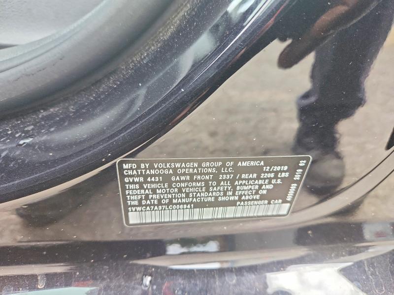 56480816 :رقم المزاد ، 1VWCA7A37LC006941 vin ، 2020 Volkswagen Passat مزاد بيع