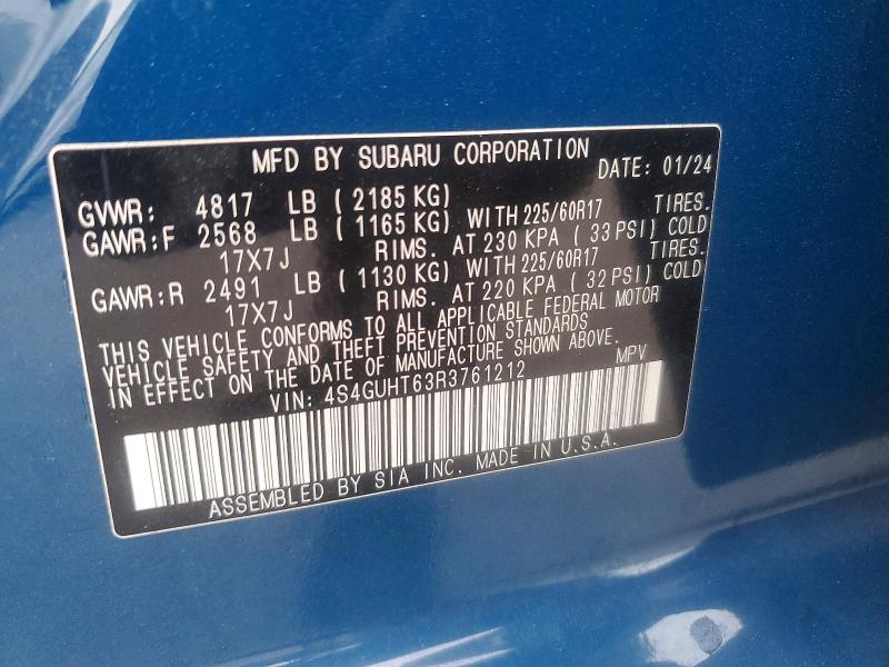 Продаж на аукціоні авто 2024 Subaru Crosstrek, vin: 4S4GUHT63R3761212, номер лоту: 56577926