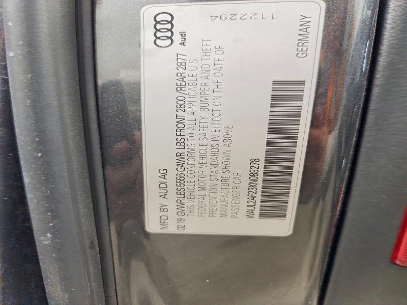 Aukcja sprzedaży 2019 Audi A6, vin: WAUL2AF23KN089278, numer aukcji: 58067376