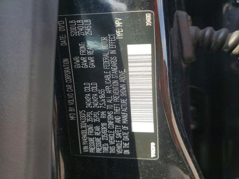 Aukcja sprzedaży 2013 Volvo Xc60, vin: YV4940DL3D2433075, numer aukcji: 58152676