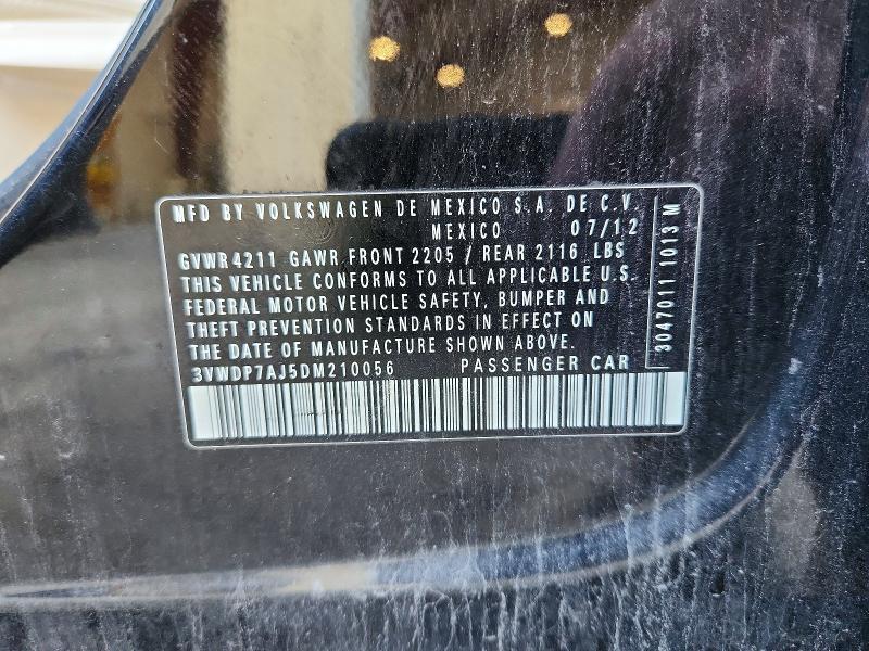 Продаж на аукціоні авто 2013 Volkswagen Jetta, vin: 3VWDP7AJ5DM210056, номер лоту: 55804296