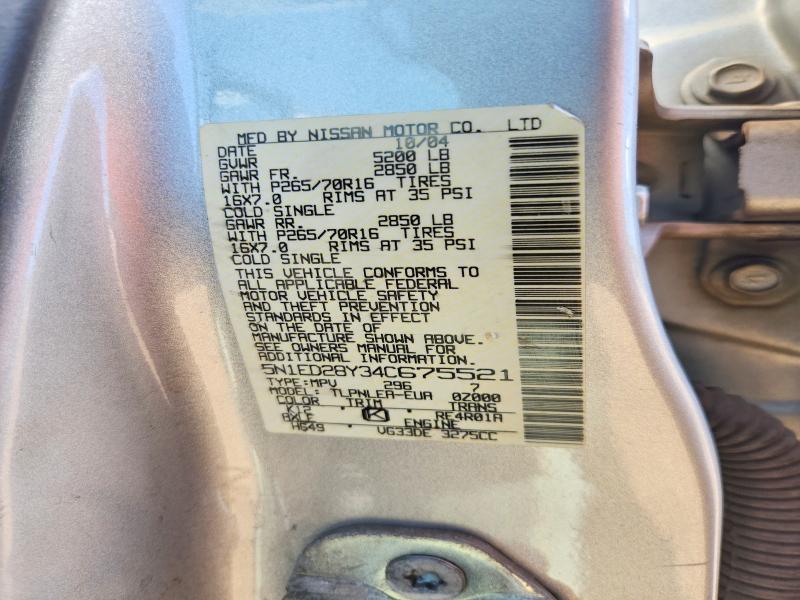 Aukcja sprzedaży 2004 Nissan Xterra, vin: 5N1ED28Y34C675521, numer aukcji: 56156116