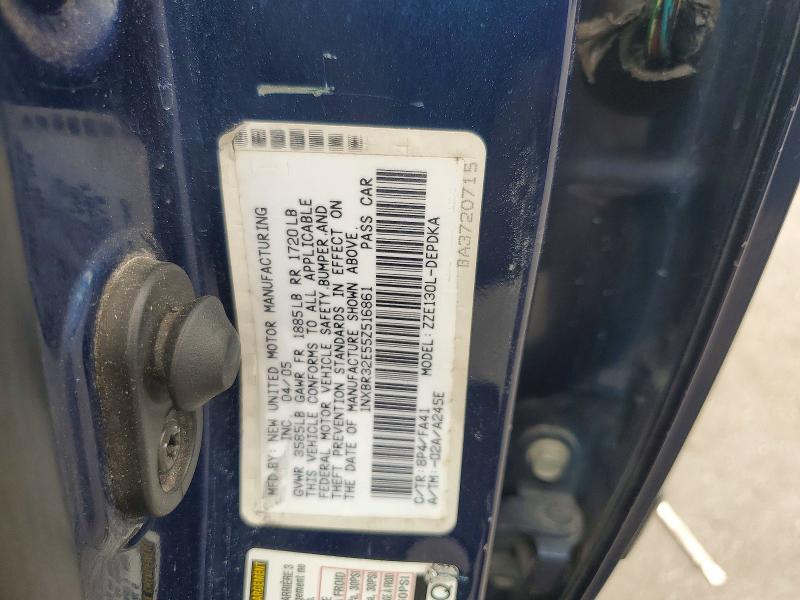 Auction sale of the 2005 Toyota Corolla, vin: 1NXBR32E55Z516861, lot number: 55878686