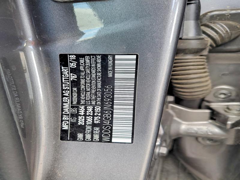 2018 Mercedes-benz Cla მანქანა იყიდება აუქციონზე, vin: WDDSJ4GB6JN693056, აუქციონის ნომერი: 56775706