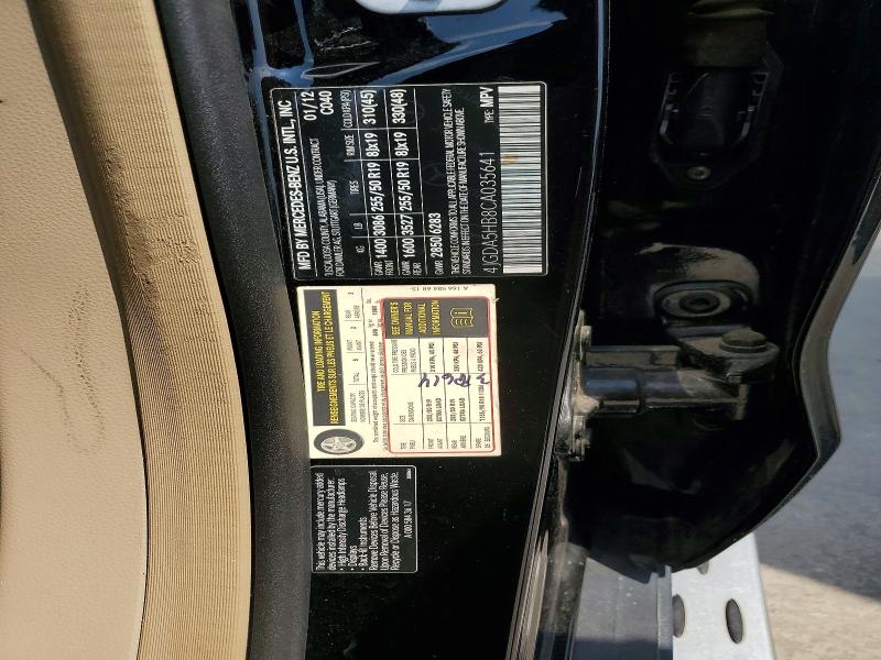 2012 Mercedes-benz Ml მანქანა იყიდება აუქციონზე, vin: 4JGDA5HB8CA035641, აუქციონის ნომერი: 57005656