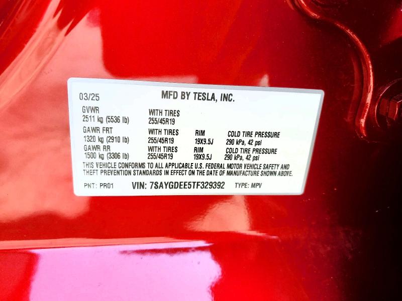 Продажа на аукционе авто 2026 Tesla Model Y, vin: 7SAYGDEE5TF329392, номер лота: 59112776