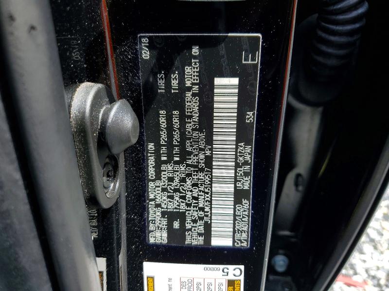 2018 Lexus Gx მანქანა იყიდება აუქციონზე, vin: JTJJM7FXXJ5199517, აუქციონის ნომერი: 57185946