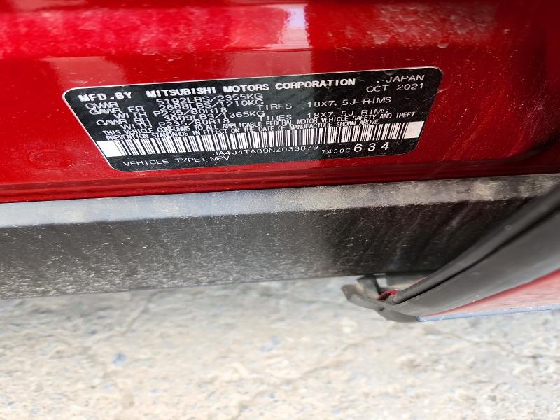 Продажа на аукционе авто 2022 Mitsubishi Outlander, vin: JA4J4TA89NZ033879, номер лота: 59102766