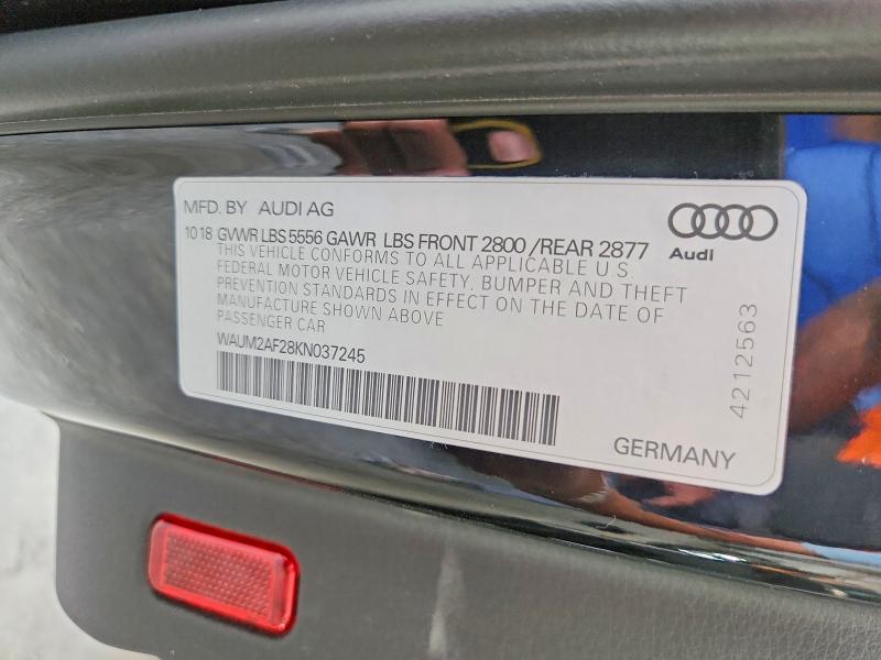 Продажа на аукционе авто 2019 Audi A6, vin: WAUM2AF28KN037245, номер лота: 57472836