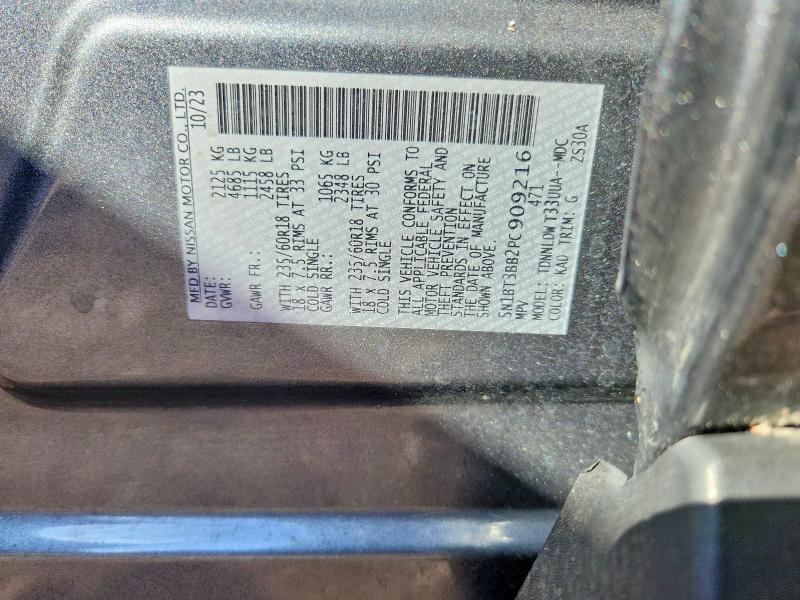 55702246 :رقم المزاد ، 5N1BT3BB2PC909216 vin ، 2023 Nissan Rogue مزاد بيع