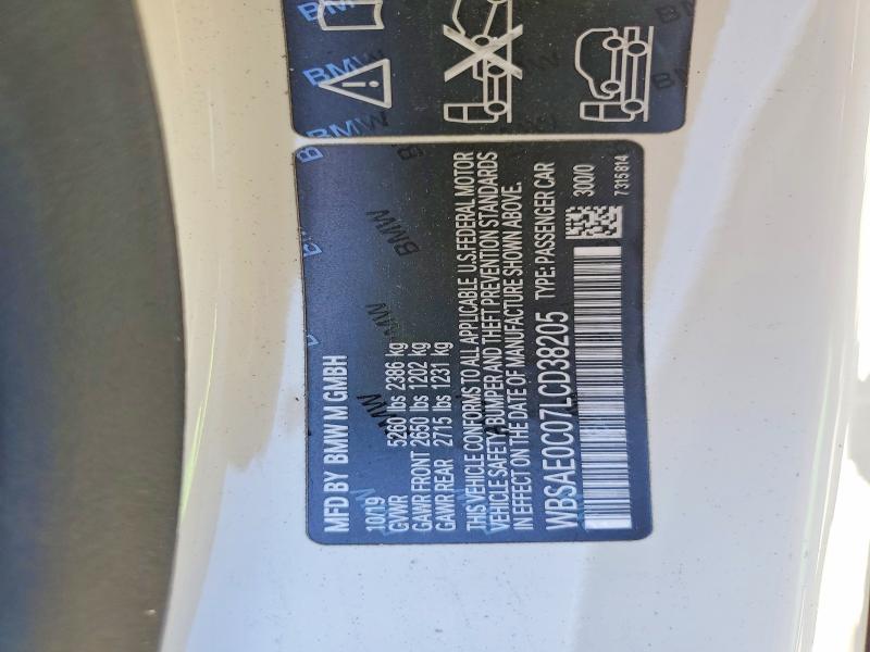 Aukcja sprzedaży 2020 Bmw M8, vin: WBSAE0C07LCD38205, numer aukcji: 55440346