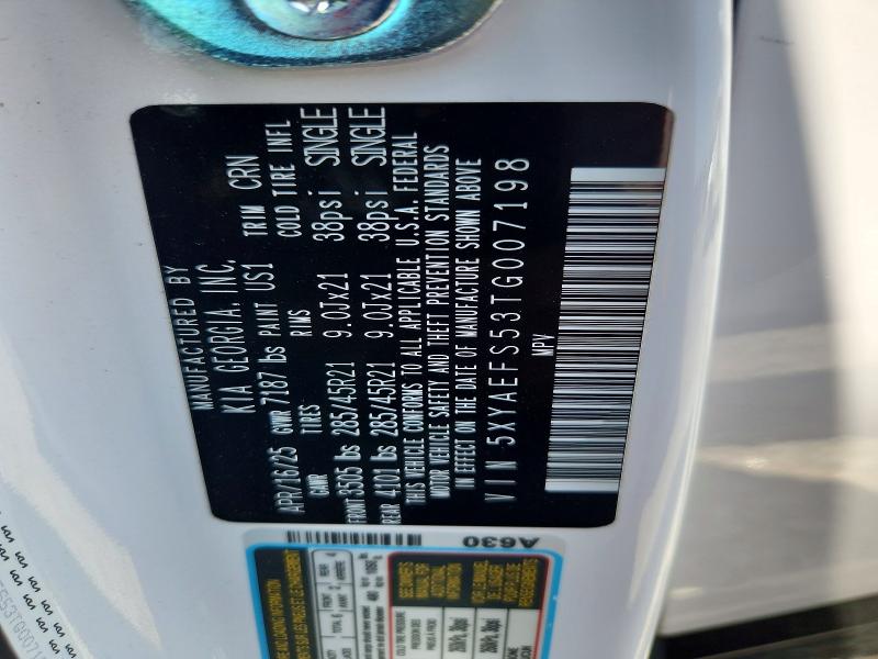 58472996 :رقم المزاد ، 5XYAEFS53TG007198 vin ، 2026 Kia Ev9 مزاد بيع