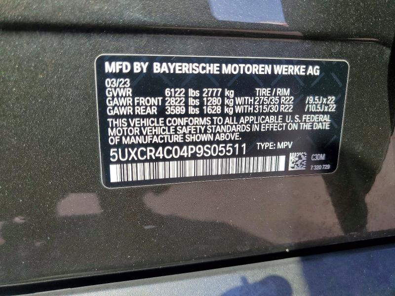Продаж на аукціоні авто 2023 Bmw X5, vin: 5UXCR4C04P9S05511, номер лоту: 56652656