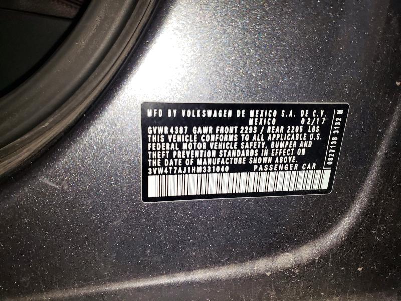 Продаж на аукціоні авто 2017 Volkswagen Jetta, vin: 3VW4T7AJ1HM331040, номер лоту: 57625706