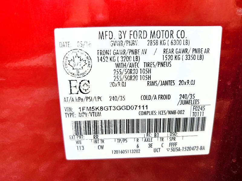 Продажа на аукционе авто 2016 Ford Explorer, vin: 1FM5K8GT3GGD07111, номер лота: 57857206