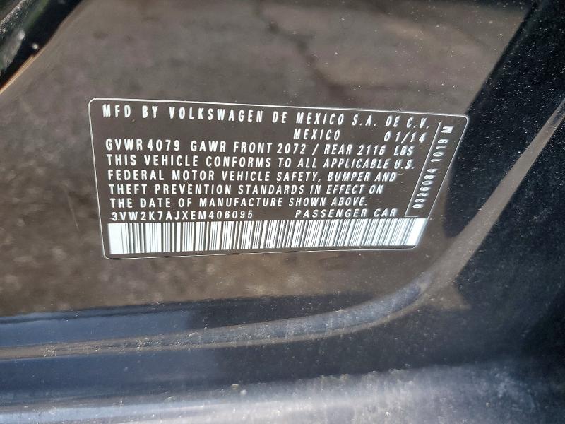 Продаж на аукціоні авто 2014 Volkswagen Jetta, vin: 3VW2K7AJXEM406095, номер лоту: 58142966