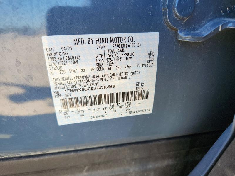 Aukcja sprzedaży 2025 Ford Explorer, vin: 1FMWK8GC9SGC16566, numer aukcji: 56110886