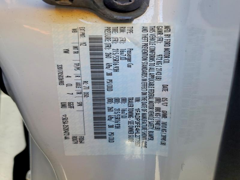 56283426 :رقم المزاد ، 1FADP3FE4HL277557 vin ، 2017 Ford Focus مزاد بيع