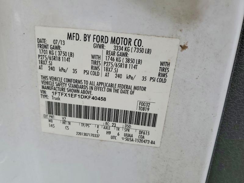 Aukcja sprzedaży 2013 Ford F150, vin: 1FTFX1EF1DKF40458, numer aukcji: 58376896