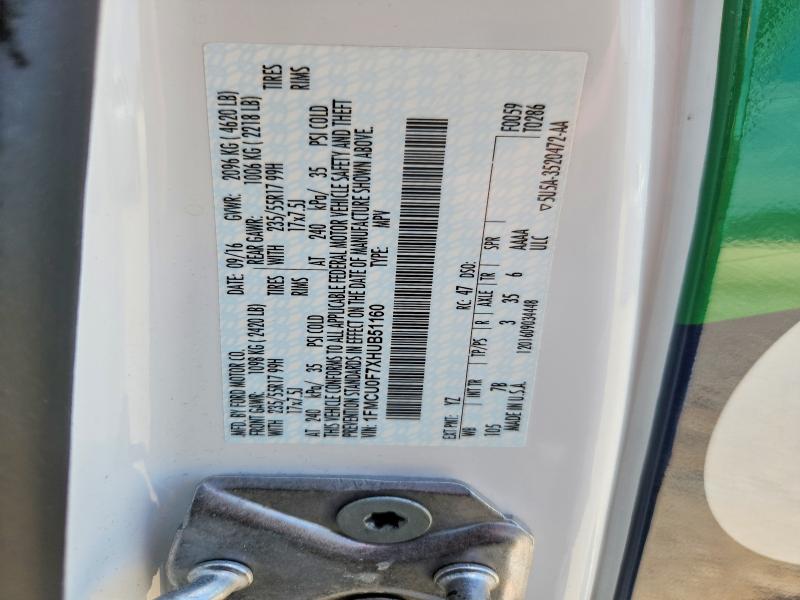 Aukcja sprzedaży 2017 Ford Escape, vin: 1FMCU0F7XHUB51160, numer aukcji: 56286206