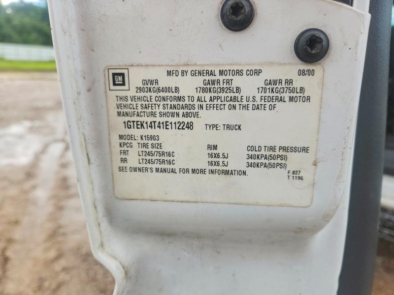 2001 Gmc Sierra მანქანა იყიდება აუქციონზე, vin: 1GTEK14T41E112248, აუქციონის ნომერი: 57259666