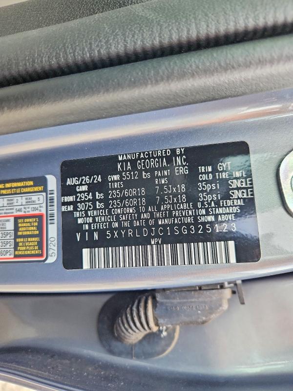 Продаж на аукціоні авто 2025 Kia Sorento, vin: 5XYRLDJC1SG325123, номер лоту: 57325466