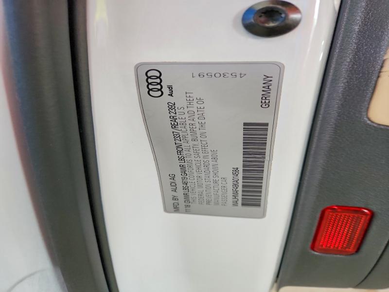 2019 Audi A4 მანქანა იყიდება აუქციონზე, vin: WAUHMAF48KA014584, აუქციონის ნომერი: 55332206
