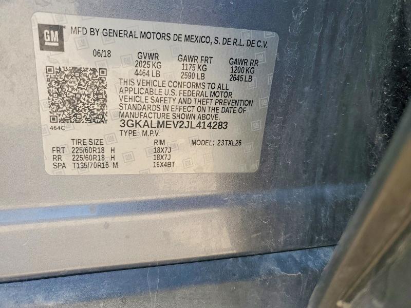 2018 Gmc Terrain მანქანა იყიდება აუქციონზე, vin: 3GKALMEV2JL414283, აუქციონის ნომერი: 58890366