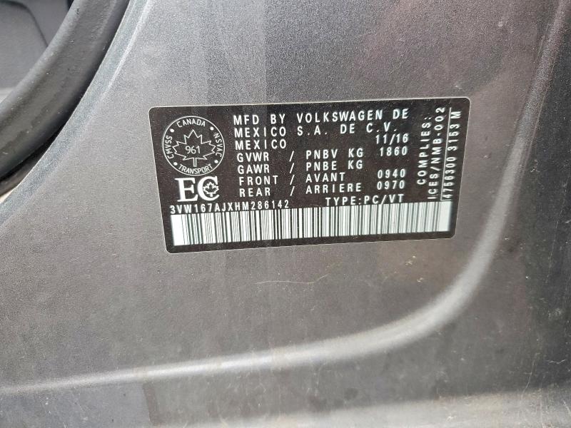 Продажа на аукционе авто 2017 Volkswagen Jetta, vin: 3VW167AJXHM286142, номер лота: 56307076