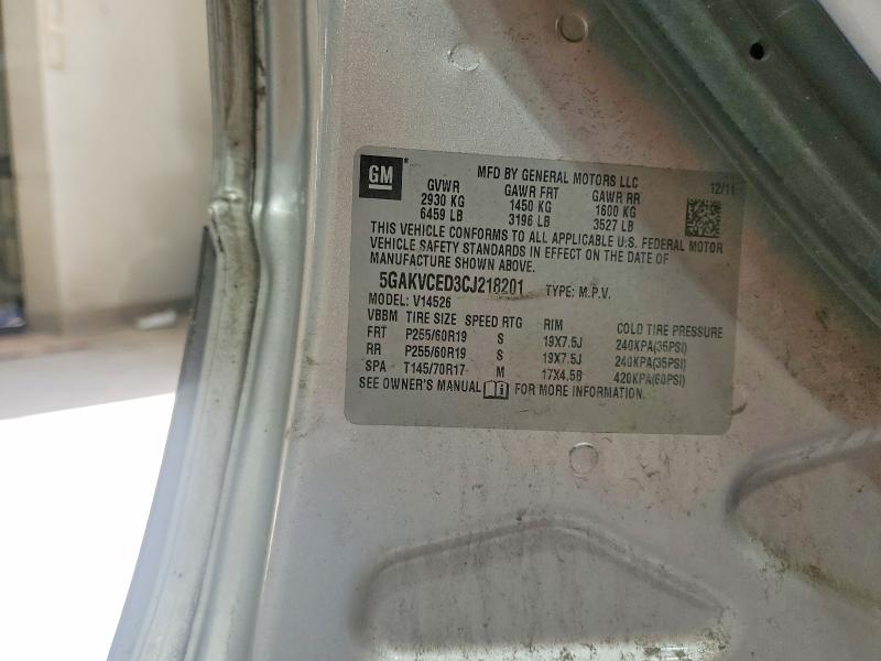 2012 Buick Enclave მანქანა იყიდება აუქციონზე, vin: 5GAKVCED3CJ218201, აუქციონის ნომერი: 56816666