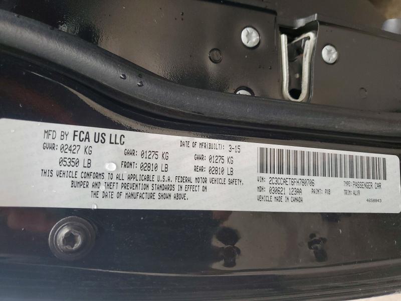 Aukcja sprzedaży 2015 Chrysler 300c, vin: 2C3CCAET6FH780706, numer aukcji: 57999416