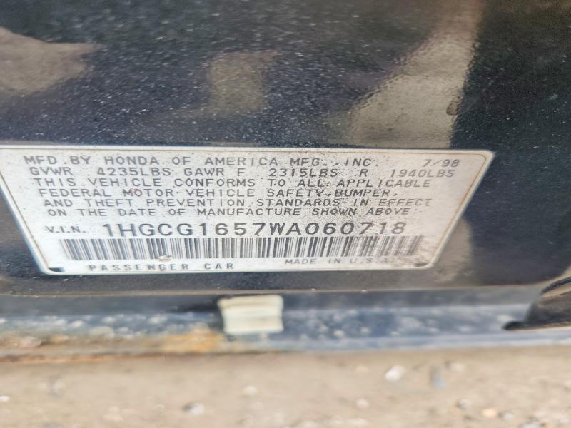 Продажа на аукционе авто 1998 Honda Accord, vin: 1HGCG1657WA060718, номер лота: 56844706