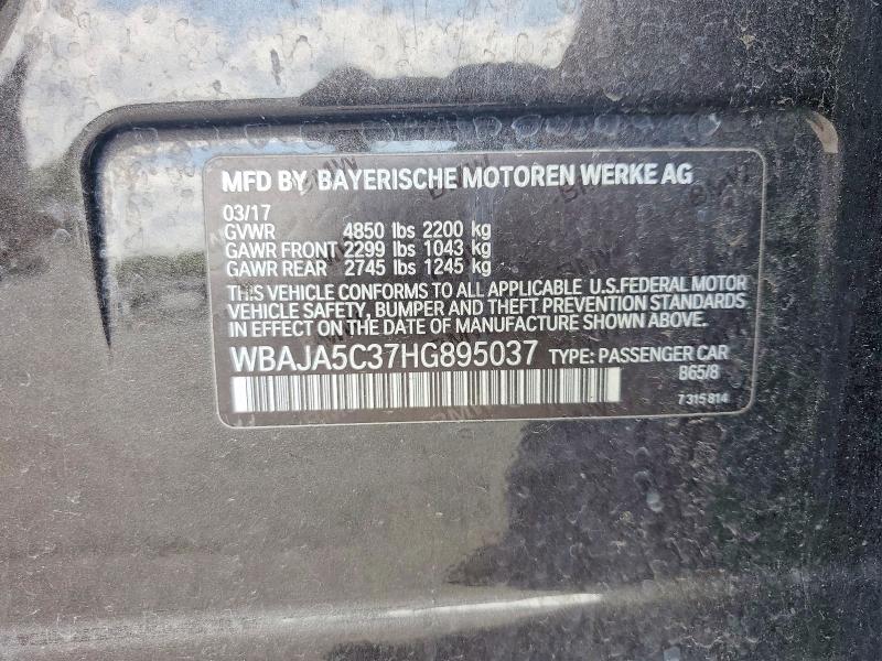Продажа на аукционе авто 2017 Bmw 530, vin: WBAJA5C37HG895037, номер лота: 57998316