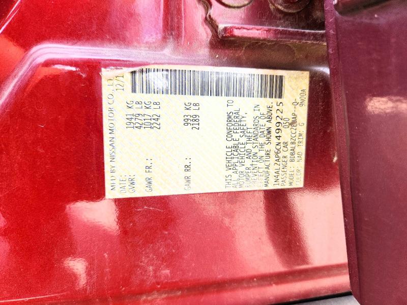 Aukcja sprzedaży 2012 Nissan Altima, vin: 1N4AL2AP6CN499225, numer aukcji: 56948856
