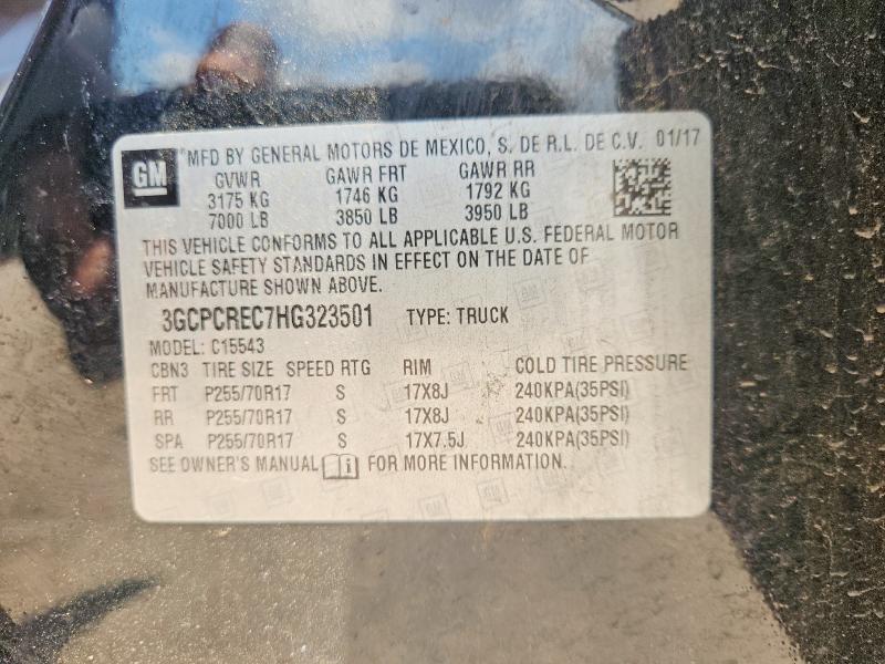 57576186 :رقم المزاد ، 3GCPCREC7HG323501 vin ، 2017 Chevrolet Silverado مزاد بيع