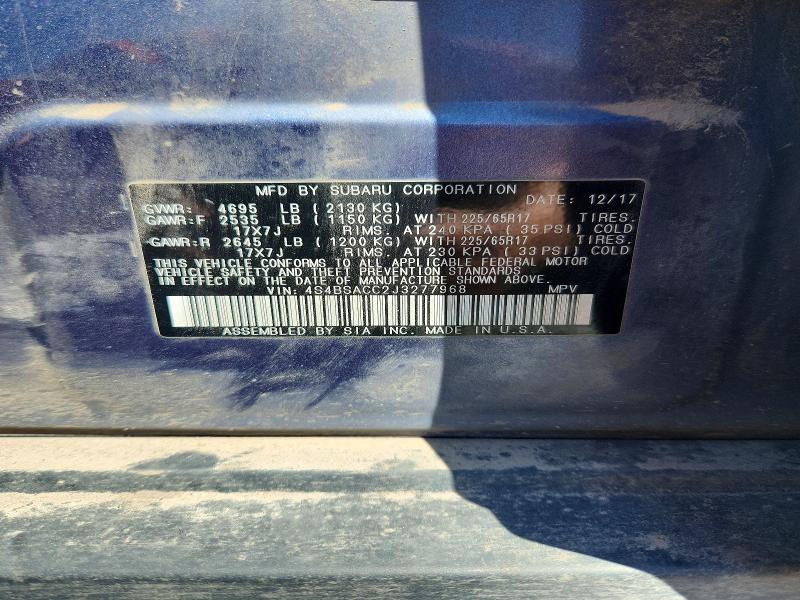 Продаж на аукціоні авто 2018 Subaru Outback, vin: 4S4BSACC2J3277968, номер лоту: 58114556