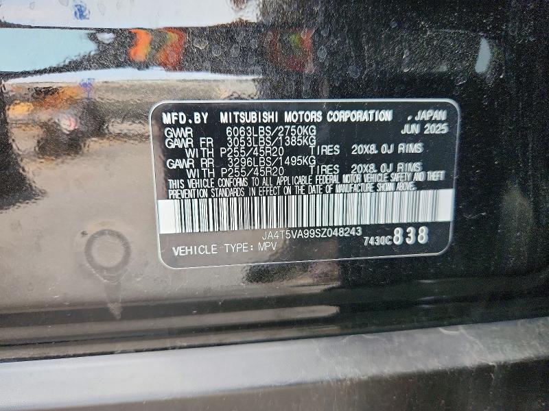 Aukcja sprzedaży 2025 Mitsubishi Outlander, vin: JA4T5VA99SZ048243, numer aukcji: 58783806
