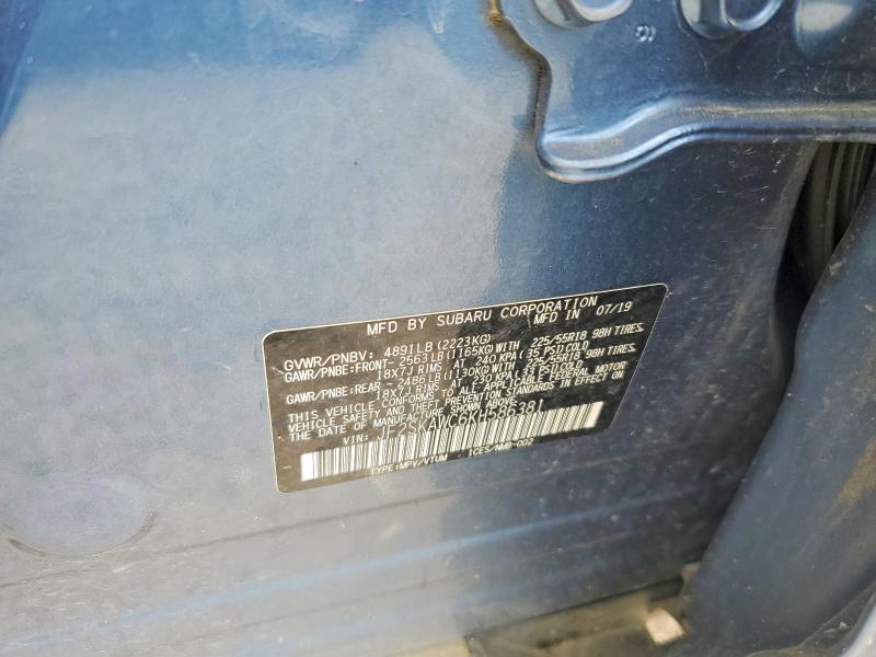 Продажа на аукционе авто 2019 Subaru Forester, vin: JF2SKAWC6KH586381, номер лота: 56327896