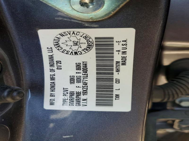 Продаж на аукціоні авто 2020 Honda Insight, vin: 19XZE4F71LE400441, номер лоту: 55594436