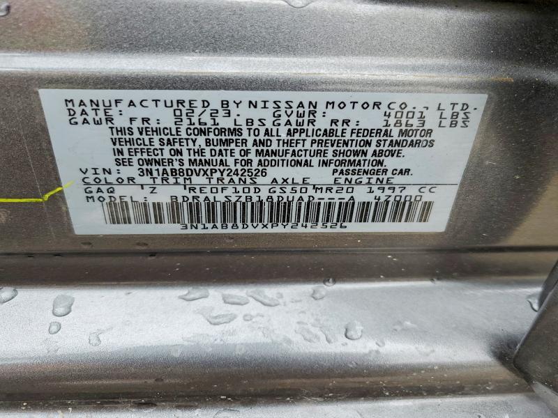 57139426 :رقم المزاد ، 3N1AB8DVXPY242526 vin ، 2023 Nissan Sentra مزاد بيع